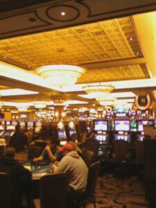Casino floor at the Horseshoe, just outside the poker room.