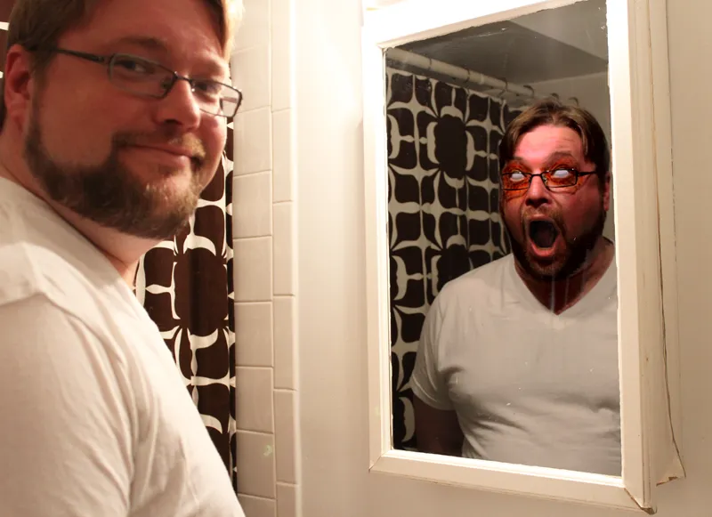 Bathroom mirror selfie