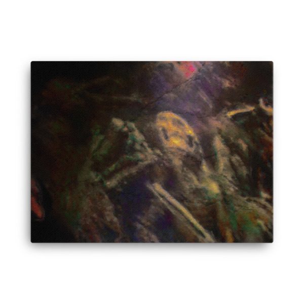 Crecked Skel - 18x24 Canvas Print