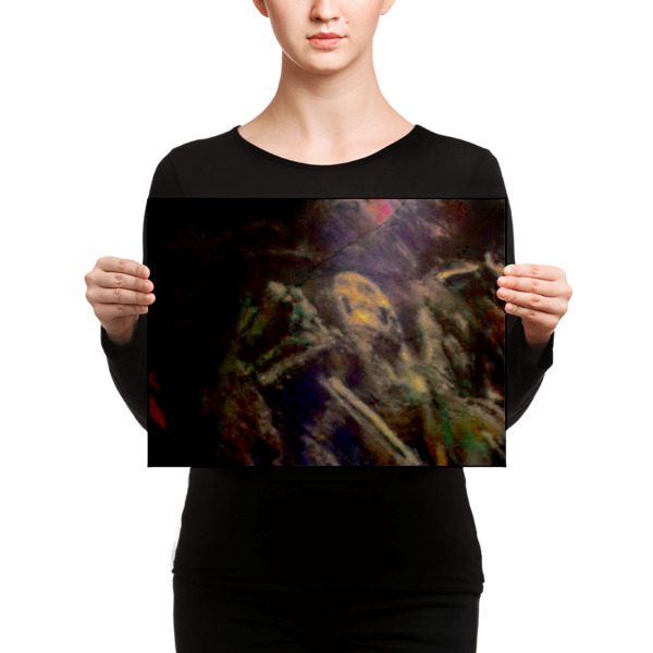 Crecked Skel - 12x16 Canvas Print - Image 2