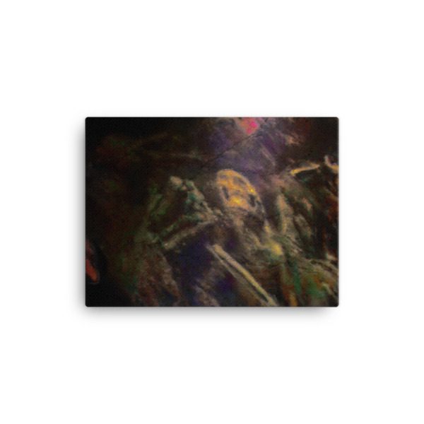 Crecked Skel - 12x16 Canvas Print